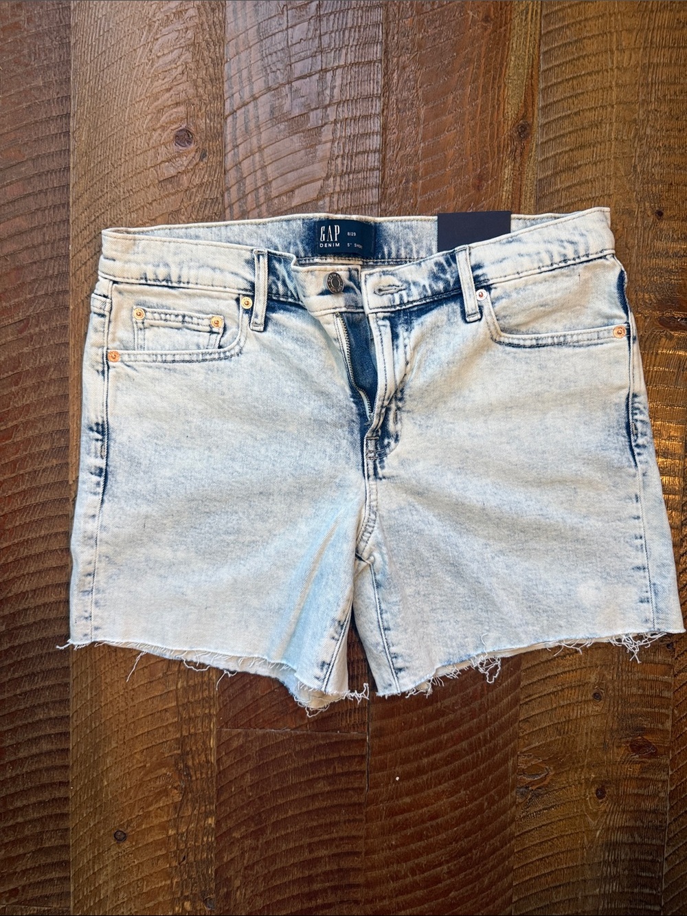 GAP Light Blue Washed Denim Cutoff Shorts